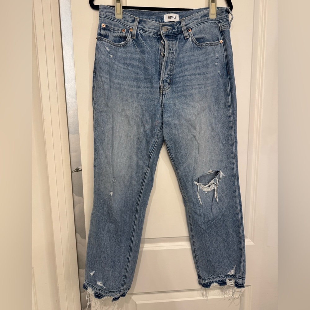 Pistola Light Blue Distressed Jeans size 30